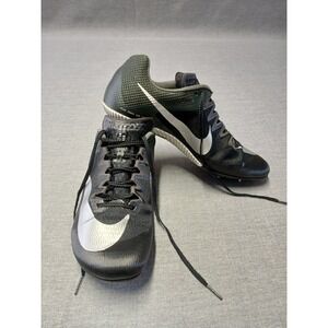 Nike Zoom Rival Sprint Track Spikes Black Silver Mens US 10 Unisex Racing Shoes